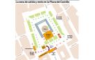 Plano con los servicios que se encontrarán los participantes en la Plaza del Castillo