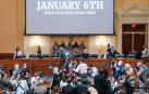 Un momento de la sesión del comité de la Cámara baja de EEUU, que investiga el asalto al Capitolio