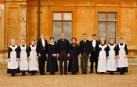 El equipo de sirvientes de la exitosa serie televisiva británica Downton Abbey