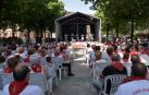 Paseo Sarasate durante una actuación en San Fermín