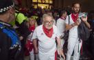 Luis Sabalza, presidente de Osasuna, tras el chupinazo de estos Sanfermines