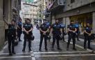 Policías locales que han asistido al curso participan en los controles para el Chupinazo