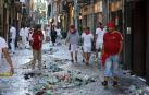 Kilos de basura en Pamplona en San Fermín