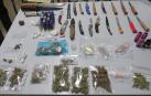 Material incautado por la Guardia Civil durante los Sanfermines