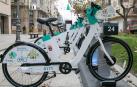 Bicicletas eléctricas estacionadas en Pamplona