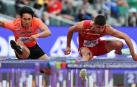Asier Martínez junto al nipón Shuhei Ishikawa en su serie de los Mundiales de Eugene
