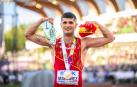 Asier Martínez, feliz con la medalla de bronce