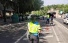Un control de Policía Municipal en el centro de Pamplona