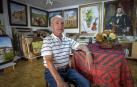 El pintor navarro Juan Bautista Ilundain, en su estudio de Burlada.