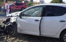 Uno de los accidentes de circulación atendidos por la Policía Foral este fin de semana