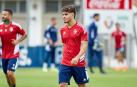 Primer entrenamiento de Abde en Tajonar