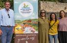 Íñigo Nagore, gerente de Teder, (izda.) junto a Carmen Puerta, presidenta de Teder, y las técnicas Esther Montero y María de Torre, en la presentación de la estrategia ayer en Estella