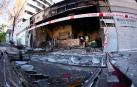 Estado en el que quedó el bar de Carabanchel tras la explosión en la que falleció una mujer