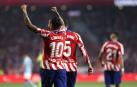 Ángel Correa celebra su gol contra el Celta