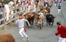 Primer encierro y vaquillas en Sangüesa.