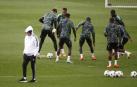 Ancelotti cavila mientras sus jugadores se ejercitan en la Ciudad deportiva este martes