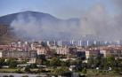 Fotos del incendio en el monte Ezkaba. /