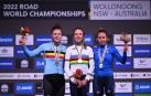 Van Vleuten, en el podio como campeona del mundo