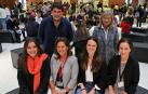 De izda a dcha (de pie): Diego García (responsable voluntariado CM Belagua) y Begoña Rubio (directora proyectos Aspace). Sentadas: Carolina Moncada (voluntaria en Guatemala), María Orbe (Tantaka Inclusión), Beatriz Ventura (técnica empleo Cocemfe) y Cristina Sola (voluntaria CUN y Uganda)