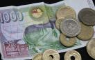 Billete y monedas de pesetas
