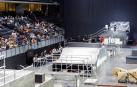 Montaje del Parkour Spain Series que acogió el Navarra Arena en 2021
