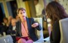Foto del desayuno de trabajo DN Management con la presidenta del Gobierno de Navarra, María Chivite.