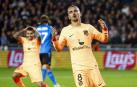 Griezmann durante el partido contra el Brujas