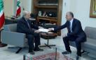Encuentro entre Michel Aoun, presidente del Líbano, y el vicepresidente del Parlamento, Elias Bou