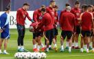Entrenamiento del Atlético de Madrid este martes en Cerro del Espino, Majadahonda