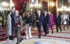 La reina Letizia, diagnosticada con un Neuroma de Morton, este miércoles en la recepción  en el Palacio Real