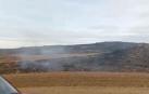 Incendio de rastrojo y monte bajo en el raso de Candaraiz (Tafalla)