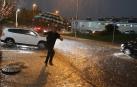 Instante de la tormenta a su paso por Mutilva