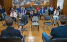 Asistentes a la reunión a la que estaban citados los vecinos y vecinas de la zona centro
