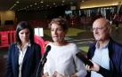 La presidenta del Gobierno de Navarra, María Chivite, con el consejero de Cohesión Territorial, Bernardo Ciriza