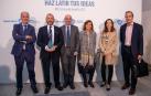 De izquierda a derecha; Alfonso Bañón (Universidad de Navarra), Francisco Ruiz (MERCK), Ignacio Gil (Universidad de Navarra), Pilar Villacorta (IBM), Patricia Herranz (MERCK) y Juan Carlos Sánchez (IBM)