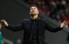 Simeone durante el duelo contra el Bayer Leverkusen