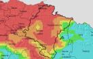 Mapa de AEMET con el riesgo alto  de incendio en Navarra