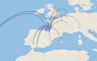Los aeropuertos más cercanos a Pamplona aglutinan 10 destinos en vuelo directo.