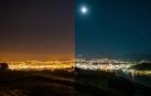 Hay una diferencia de cinco años entre el lado izquierdo y el derecho de la imagen. Ese es el periodo en el que la ciudad de Dunedin, en Nueva Zelanda, cambió sus luces de sodio por iluminación LED
