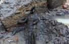 Fotos del hallazgo de 24 estatuas romanas y etruscas en las termas San Casciano dei Bagni, en Siena. /