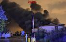 Incendio en la depuradora de El Prat de Llobregat (Barcelona)
