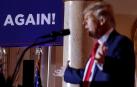 Donald Trump, durante su anuncio para presentarse de nuevo a la presidencia de Estados Unidos en su mansión de Mar-a-Lago, en Palm Beach, Florida