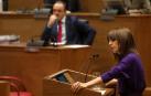 La portavoz de economía de NA+, María Jesús Valdemoros, durante una de sus intervenciones