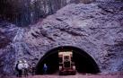 Obras de construcción del túnel de Belate, en Noviembre de 1993.