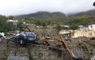 Estado en el que quedó la ladera tras el deslizamiento de tierra en la isla de Isquia