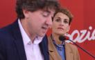 Eneko Andueza y María Chivite, líderes del PSE y el PSN respectivamente, este martes en San Sebastián