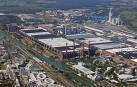 Imagen aérea de la factoría de automóviles de Volkswagen en Wolfsburg