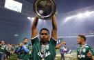 Endrick, con el trofeo del campeonato brasileño con el Palmeiras