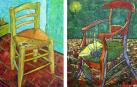 Las sillas de Van Gogh y Gaugin, obras del pintor holandés pintadas en 1888.