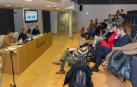 Asistentes a la asamblea de la Mancomunidad de la Ribera celebrada ayer en Tudela